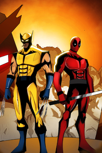 Deadpool And Wolverine Leadership (240x400) Resolution Wallpaper