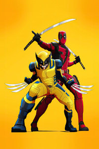 Deadpool And Wolverine Masterful (320x568) Resolution Wallpaper