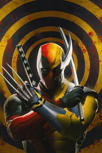 Deadpool And Wolverine Mercenary (1080x2280) Resolution Wallpaper