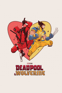 Deadpool And Wolverine Minimalism (800x1280) Resolution Wallpaper