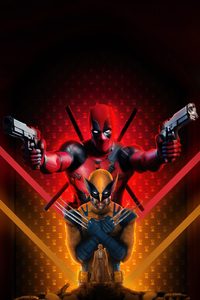 Deadpool And Wolverine Parallel Hearts (800x1280) Resolution Wallpaper
