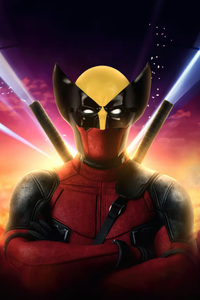 Deadpool And Wolverine Savage (640x1136) Resolution Wallpaper