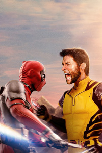 Deadpool And Wolverine Tag Team Showdown (640x960) Resolution Wallpaper