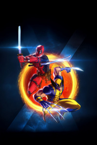 Deadpool And Wolverine Unholy Alliance (480x854) Resolution Wallpaper