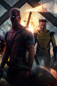 Deadpool And Wolverine Unstoppable Force (320x480) Resolution Wallpaper