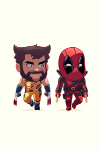Deadpool And Wolverine Walking Together (720x1280) Resolution Wallpaper