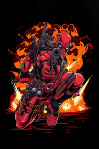 Deadpool Radiance (360x640) Resolution Wallpaper