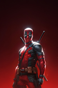 Deadpool Red And Reckless (1080x2400) Resolution Wallpaper