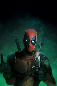 Deadpool Shot Ya (1440x2560) Resolution Wallpaper