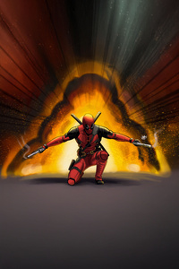 Deadpool Symbol Of Power (1080x2280) Resolution Wallpaper