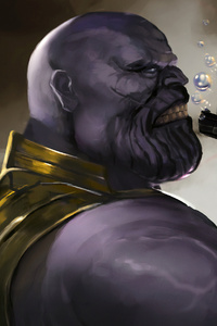 Deadpool Vs Thanos Art
