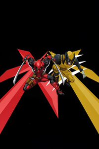 Deadpool Vs Wolverine Clash Of Legends (640x1136) Resolution Wallpaper