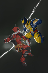 Deadpool Vs Wolverine Fanart (480x800) Resolution Wallpaper