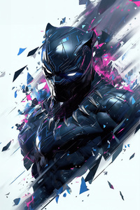 Defender Of Wakanda Black Panther (320x480) Resolution Wallpaper