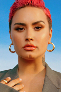 Demi Lovato Glamour Magazine March 2021 (320x480) Resolution Wallpaper