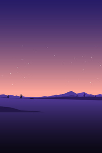 Desert Night Minimal 4k (1080x2160) Resolution Wallpaper