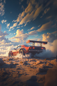 Desert Storm Racing Into Paradise (1080x1920) Resolution Wallpaper