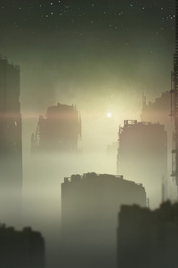 Deserted Metropolis Close Up (640x960) Resolution Wallpaper