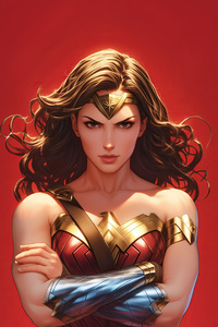Determined Wonder Woman (320x568) Resolution Wallpaper