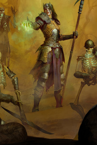 Diablo 4 Bone Spirit Necromancer 5k (640x960) Resolution Wallpaper