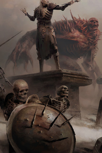 Diablo IV Necromancer 4k (1280x2120) Resolution Wallpaper