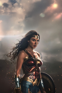 Diana Prince Dual Power (1080x2280) Resolution Wallpaper