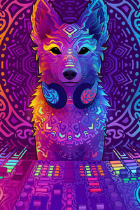 Disco Dingo Dog (240x320) Resolution Wallpaper