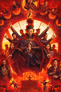 1125x2436 Doctor Strange In The Multiverse Of Madness Movie Art 5k