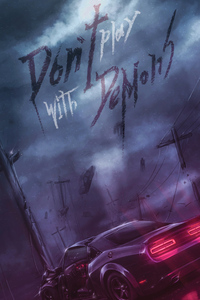 Dodge Challenger Dont Play With Demons (640x960) Resolution Wallpaper