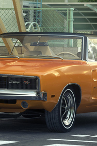 Dodge Charger 1969 RT In Tokyo (1280x2120) Resolution Wallpaper