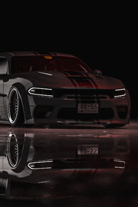 Dodge Charger Coupe Front 4k (640x1136) Resolution Wallpaper