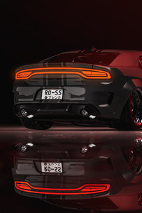 Dodge Charger Coupe Rear 4k (1080x1920) Resolution Wallpaper