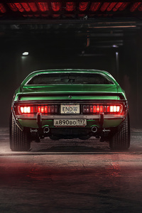 Dodge Charger Muscle Car Rear 4k (480x854) Resolution Wallpaper