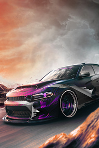 Dodge Charger Open Race 4k (640x1136) Resolution Wallpaper