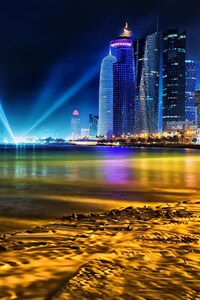 Doha Qatar Skyline (480x854) Resolution Wallpaper