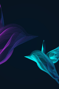 Dolphin Vector Illustration 8k (1080x2160) Resolution Wallpaper