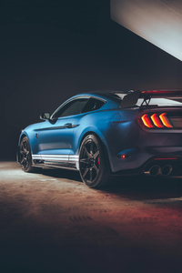 Dominance Of Ford Mustang Gt 500 (320x568) Resolution Wallpaper