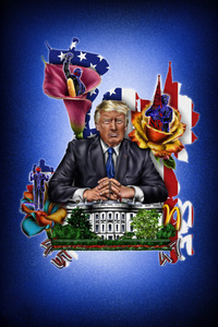 Donald Trump Commanding The Stage (800x1280) Resolution Wallpaper