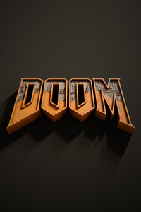 Doom Game Logo 3d (480x800) Resolution Wallpaper