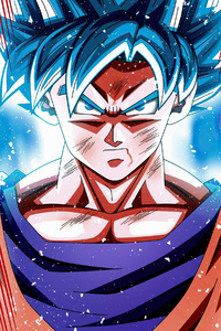 640x960 Dragon Ball Goku Blue Kaioken 4k