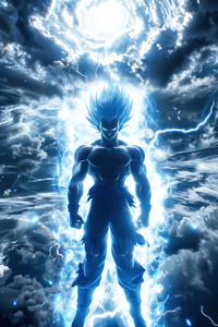 Dragon Ball Z Super Saiyan Blue 5k (1280x2120) Resolution Wallpaper