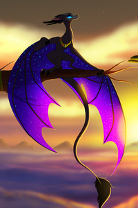 Dragon On Brnach 4k (640x1136) Resolution Wallpaper