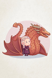 Dragon Queen Khaleesi Cartoon Artwork