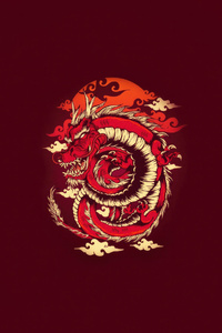 Dragon Red 4k (750x1334) Resolution Wallpaper