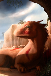Dragon The Cute Monster (1440x2560) Resolution Wallpaper
