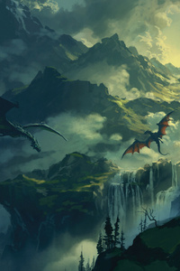 Dragon Valley (1440x2560) Resolution Wallpaper