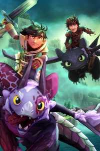 DreamWorks Dragons Dawn Of New Riders (480x854) Resolution Wallpaper