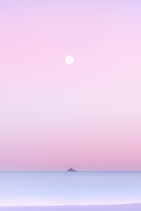 Dreamy Blush Serene Pink Landscape In Minimalist Style (640x960) Resolution Wallpaper