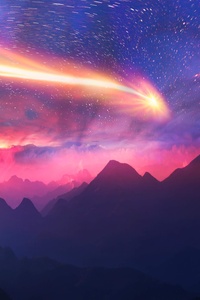 Dreamy Sky Mountains 5k (1125x2436) Resolution Wallpaper