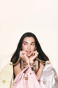 Dua Lipa Chanel 2025 Handbag Campaign 2025 (480x854) Resolution Wallpaper